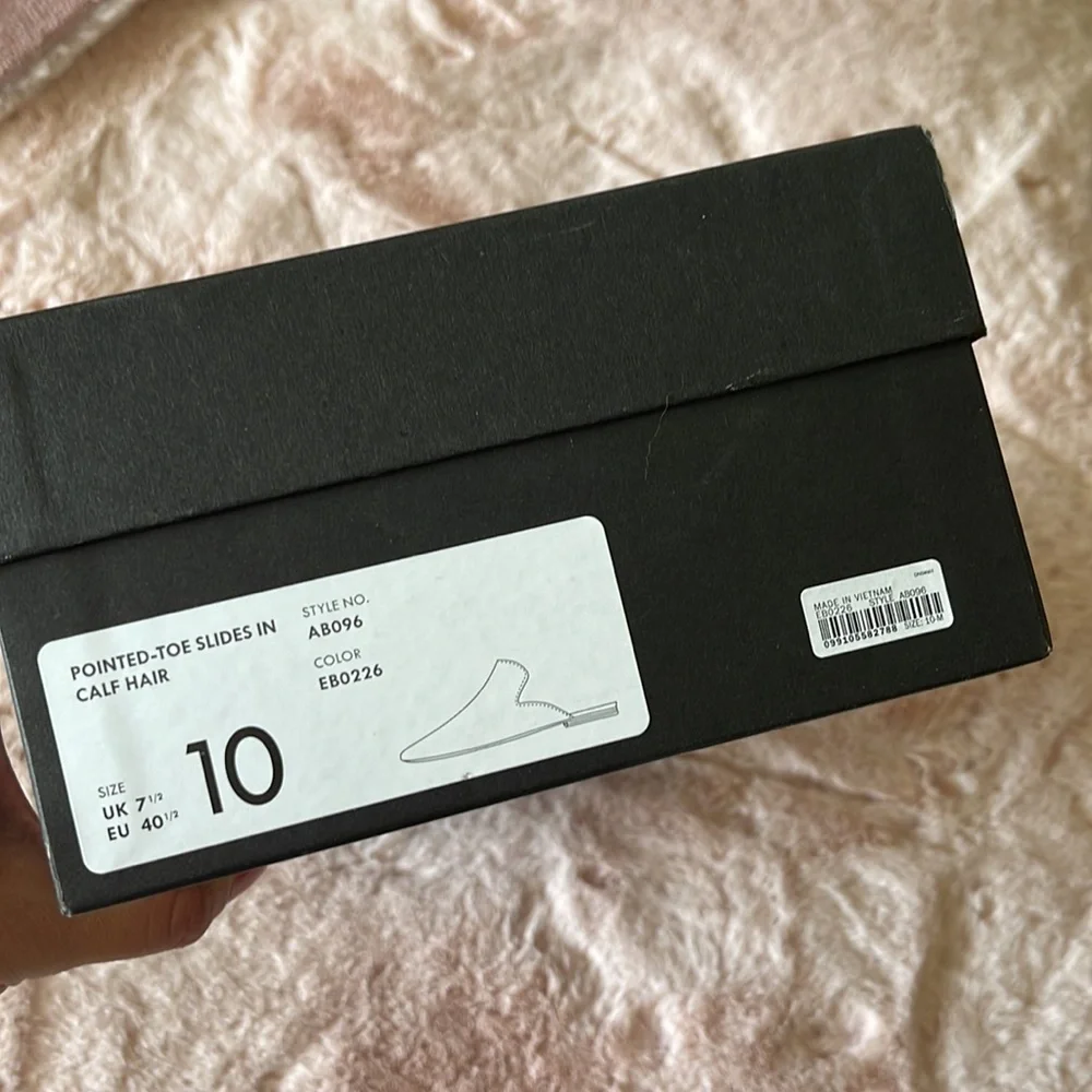 J.Crew Pointed-Toe Slides in Calf Hair - Picture 4 of 6